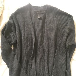 Long, Dark Gray Cardigan